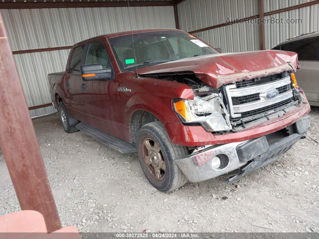 2014 Ford F-150 Xlt Maroon vin: 1FTEW1CM4EKD47075