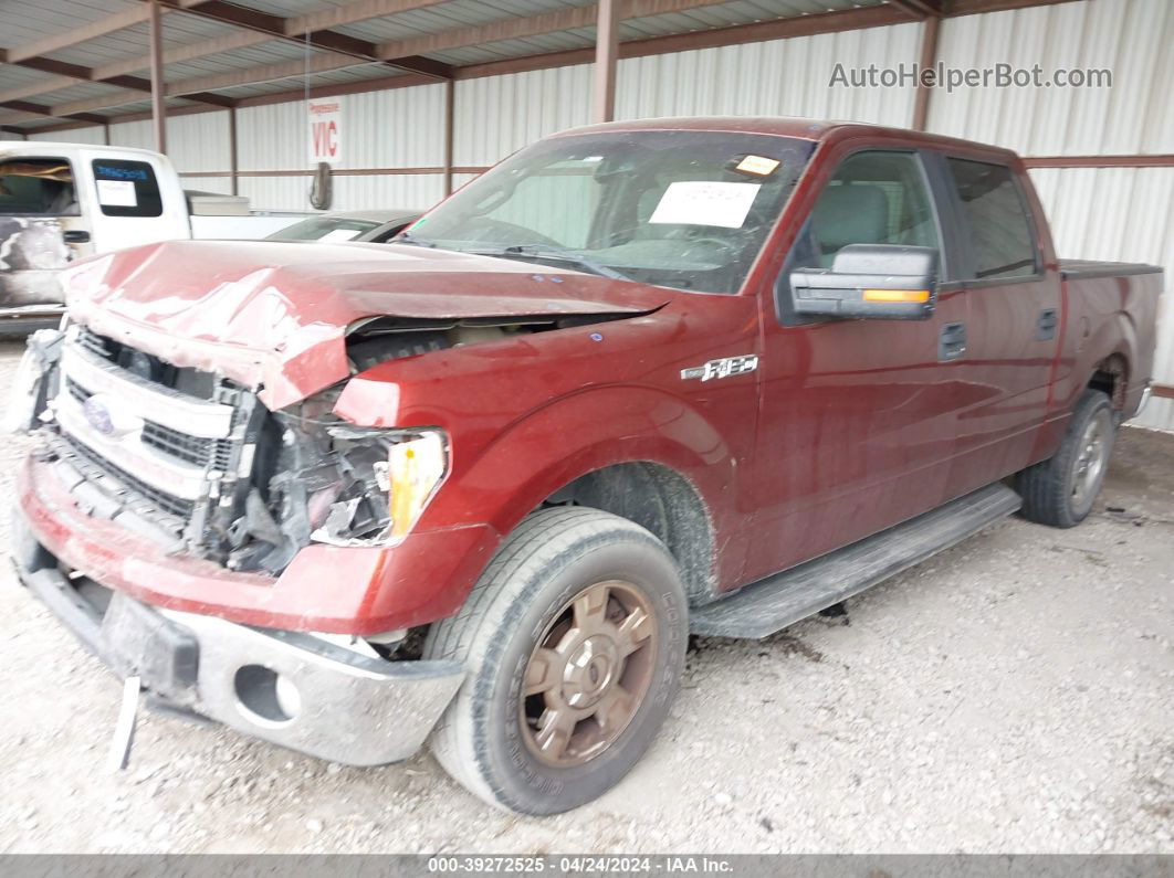 2014 Ford F-150 Xlt Maroon vin: 1FTEW1CM4EKD47075