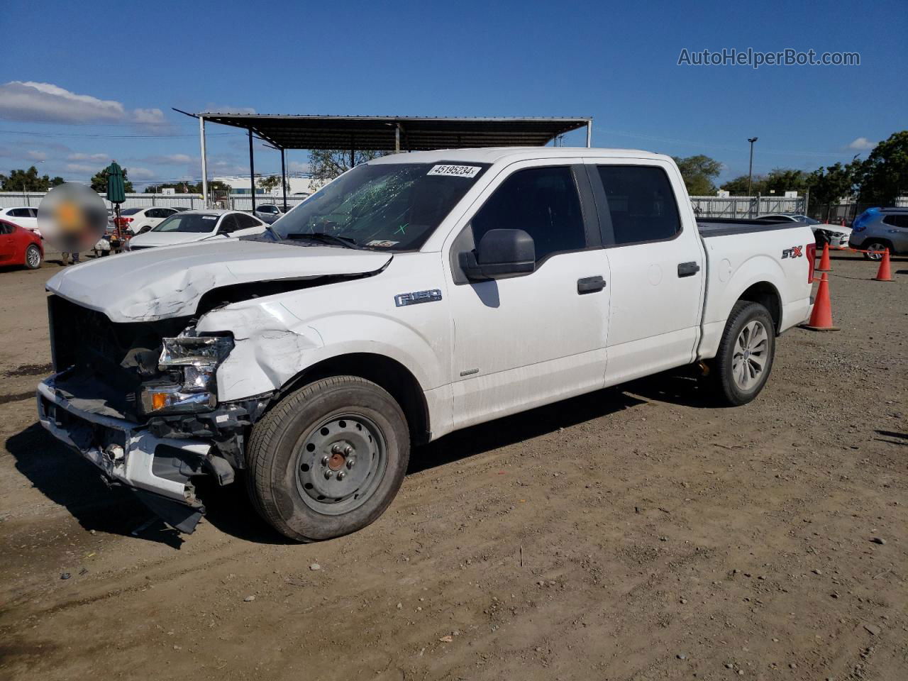 2017 Ford F150 Supercrew White vin: 1FTEW1CP0HKD89449