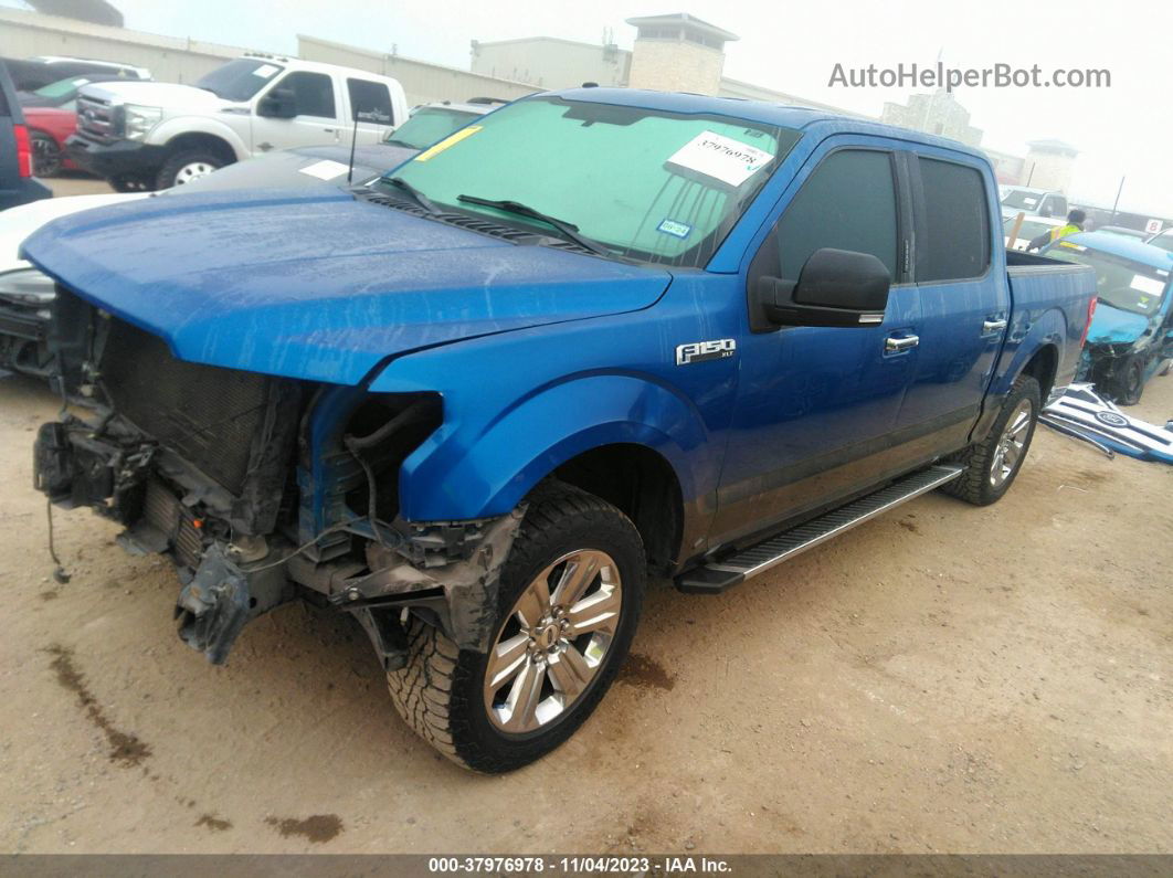 2018 Ford F-150 Xlt Blue vin: 1FTEW1CP0JKF02645