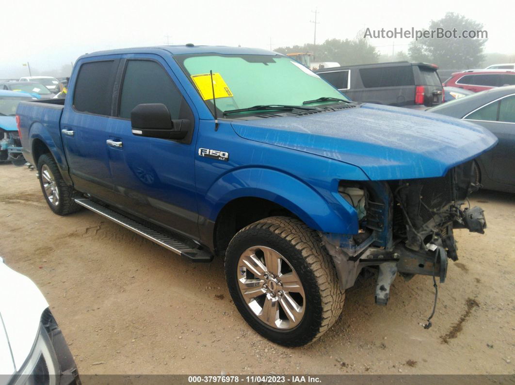 2018 Ford F-150 Xlt Blue vin: 1FTEW1CP0JKF02645