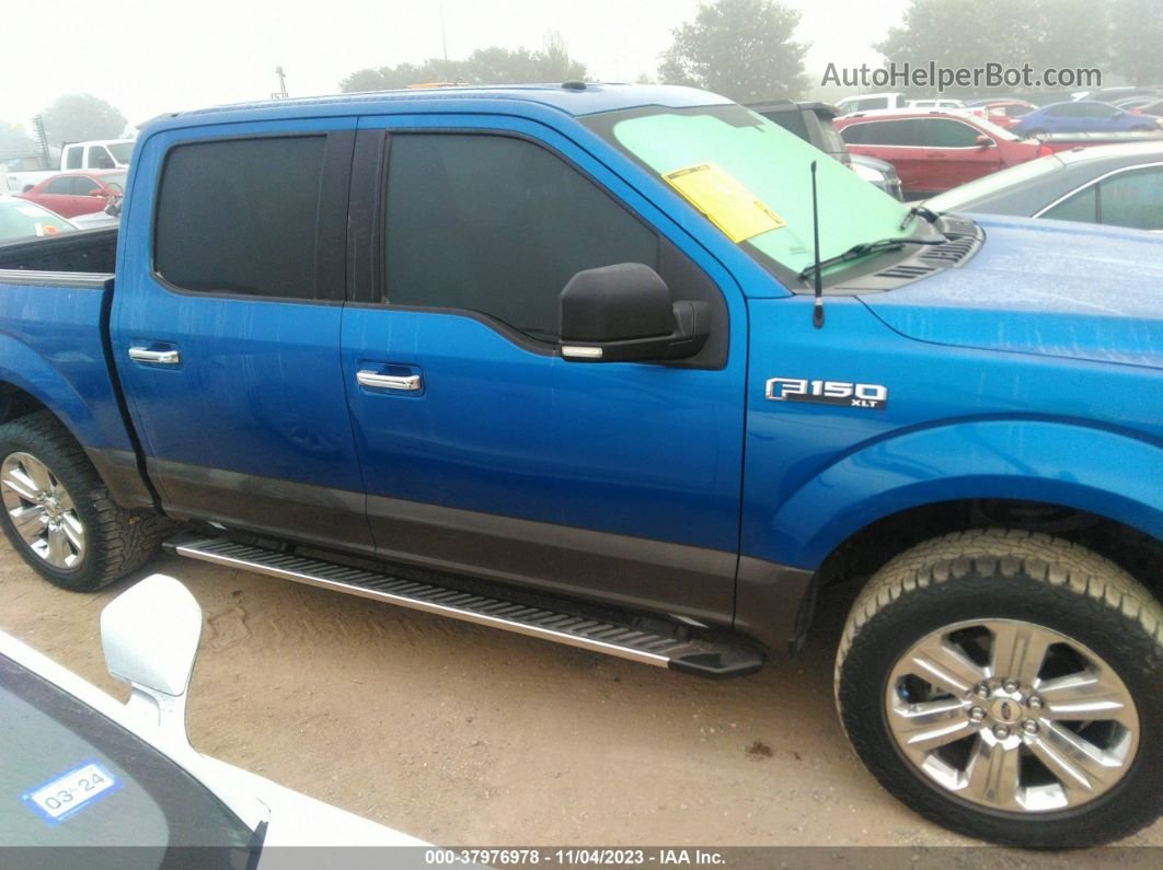 2018 Ford F-150 Xlt Blue vin: 1FTEW1CP0JKF02645