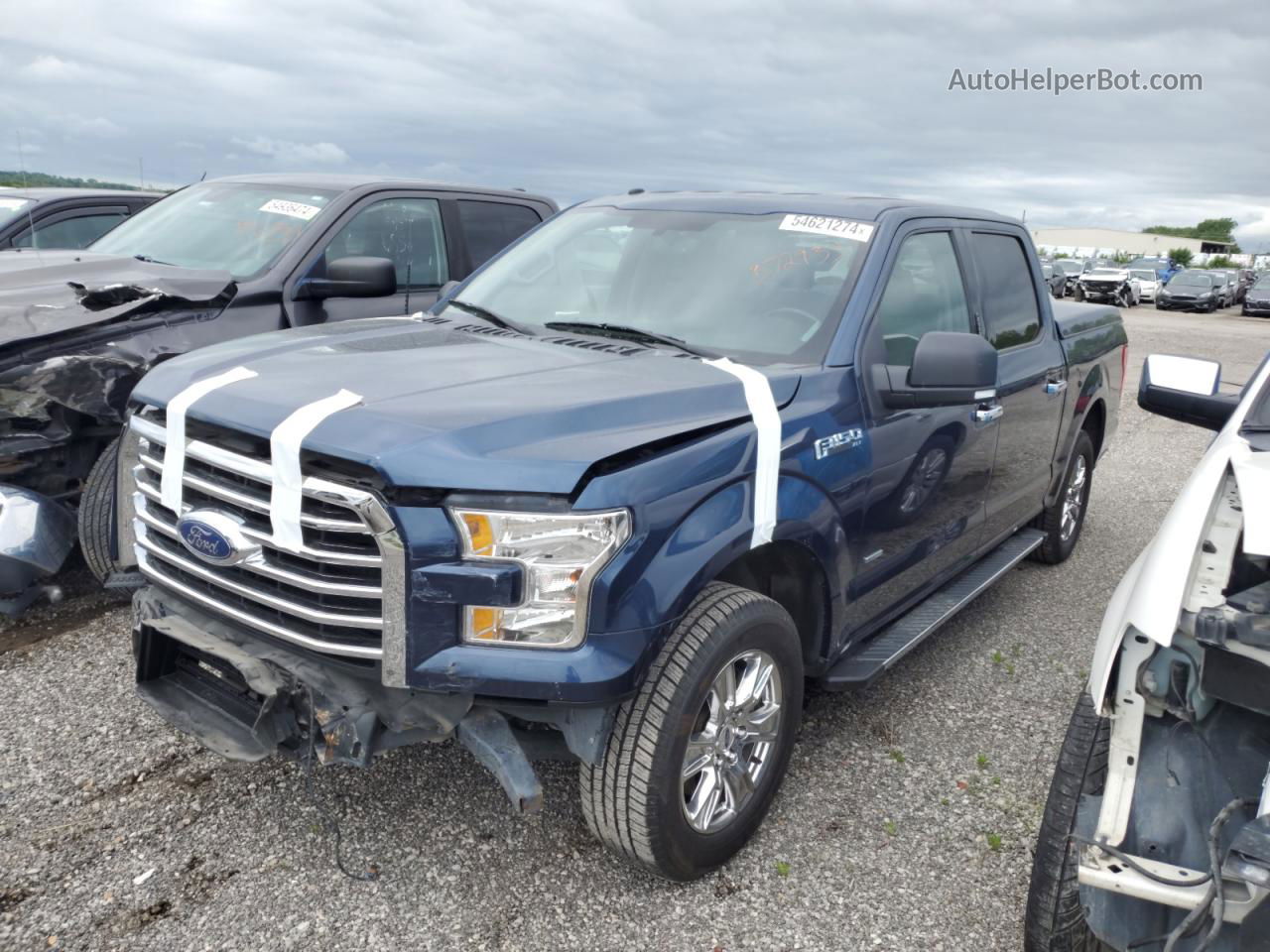 2017 Ford F150 Supercrew Blue vin: 1FTEW1CP4HFB72933