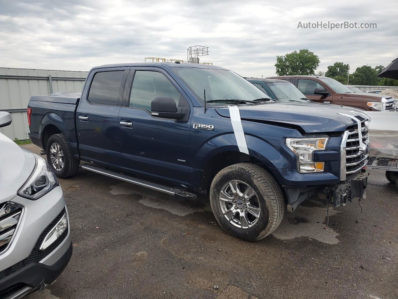 2017 Ford F150 Supercrew Синий vin: 1FTEW1CP4HFB72933