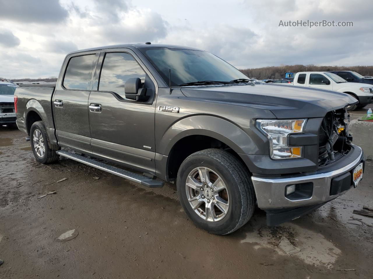 2017 Ford F150 Supercrew Gray vin: 1FTEW1CP4HKD43333
