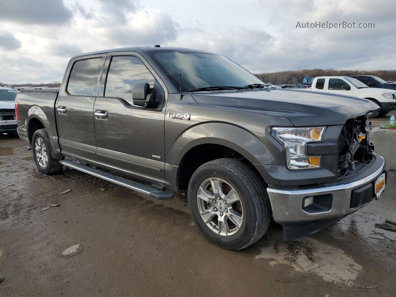 2017 Ford F150 Supercrew Серый vin: 1FTEW1CP4HKD43333