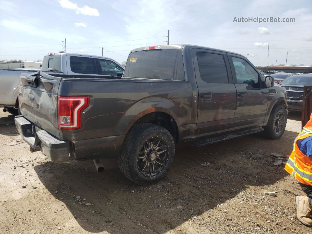 2017 Ford F150 Supercrew Черный vin: 1FTEW1CP4HKD69785