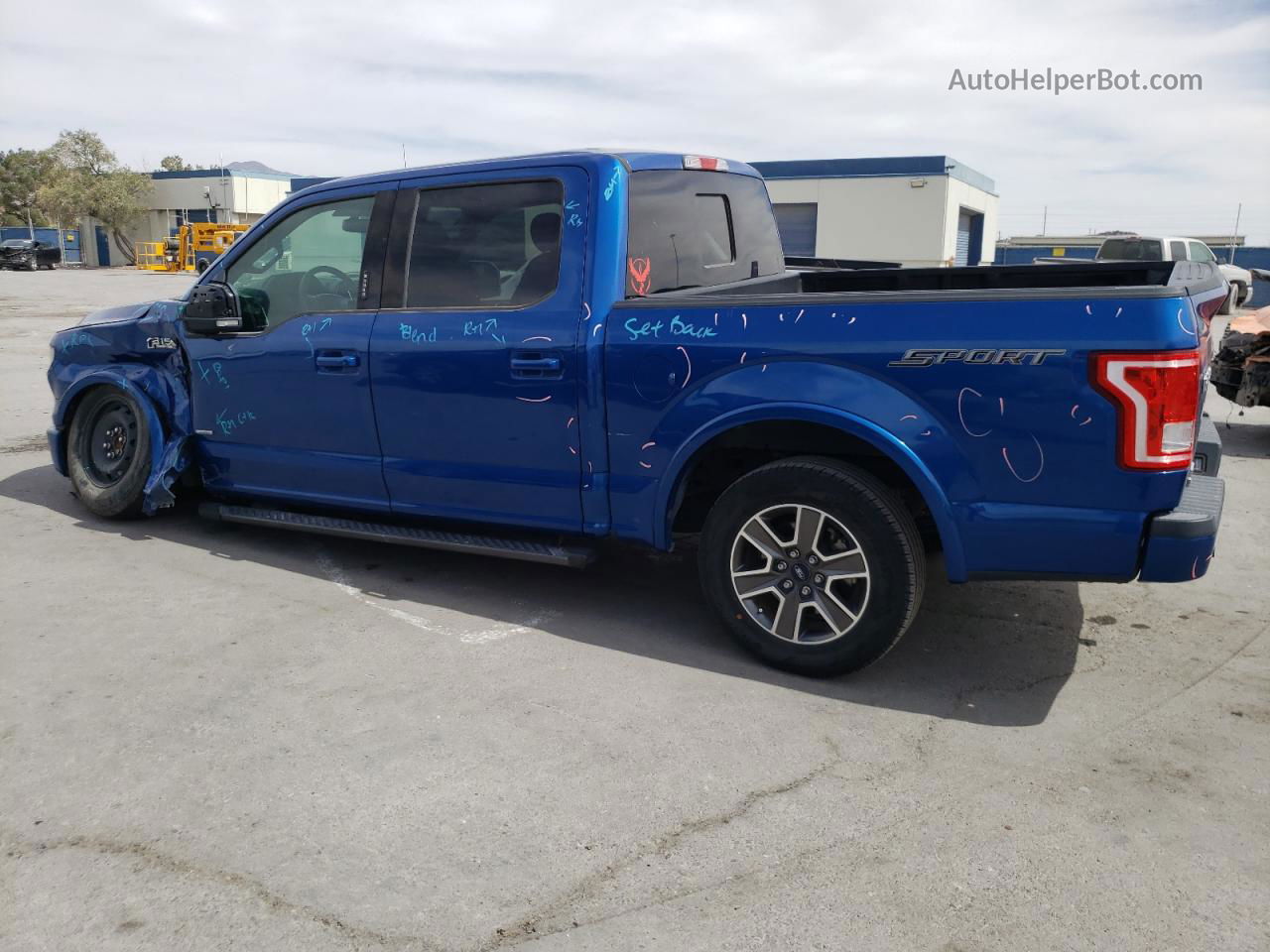 2017 Ford F150 Supercrew Синий vin: 1FTEW1CP6HFA25304