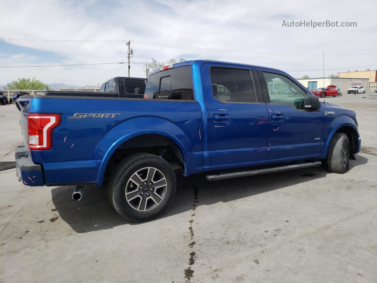 2017 Ford F150 Supercrew Синий vin: 1FTEW1CP6HFA25304