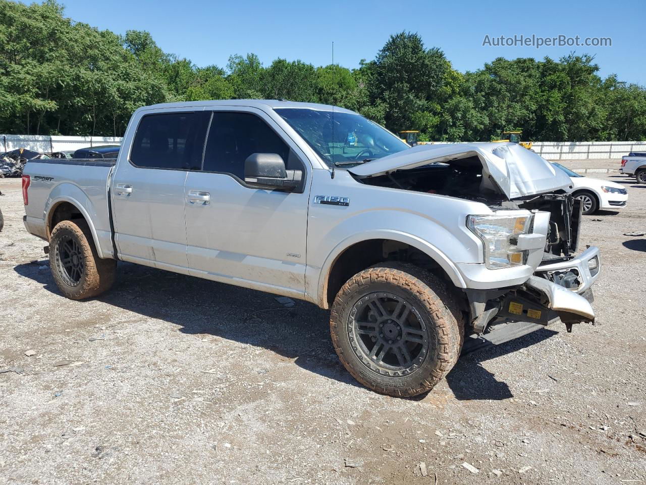 2017 Ford F150 Supercrew Silver vin: 1FTEW1CP6HFA33418