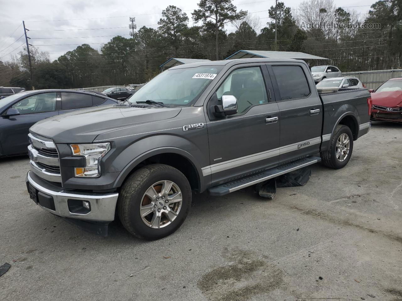 2017 Ford F150 Supercrew Gray vin: 1FTEW1CP6HFB04360