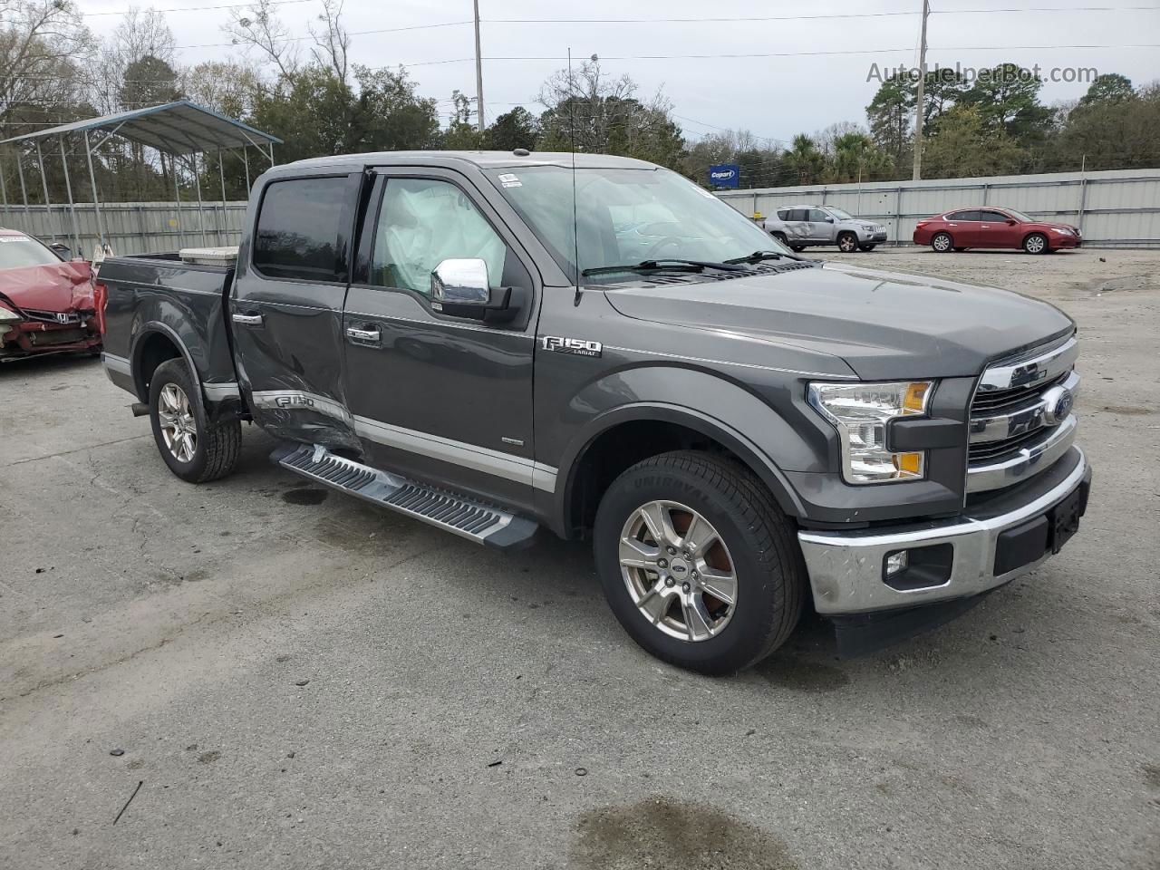 2017 Ford F150 Supercrew Gray vin: 1FTEW1CP6HFB04360