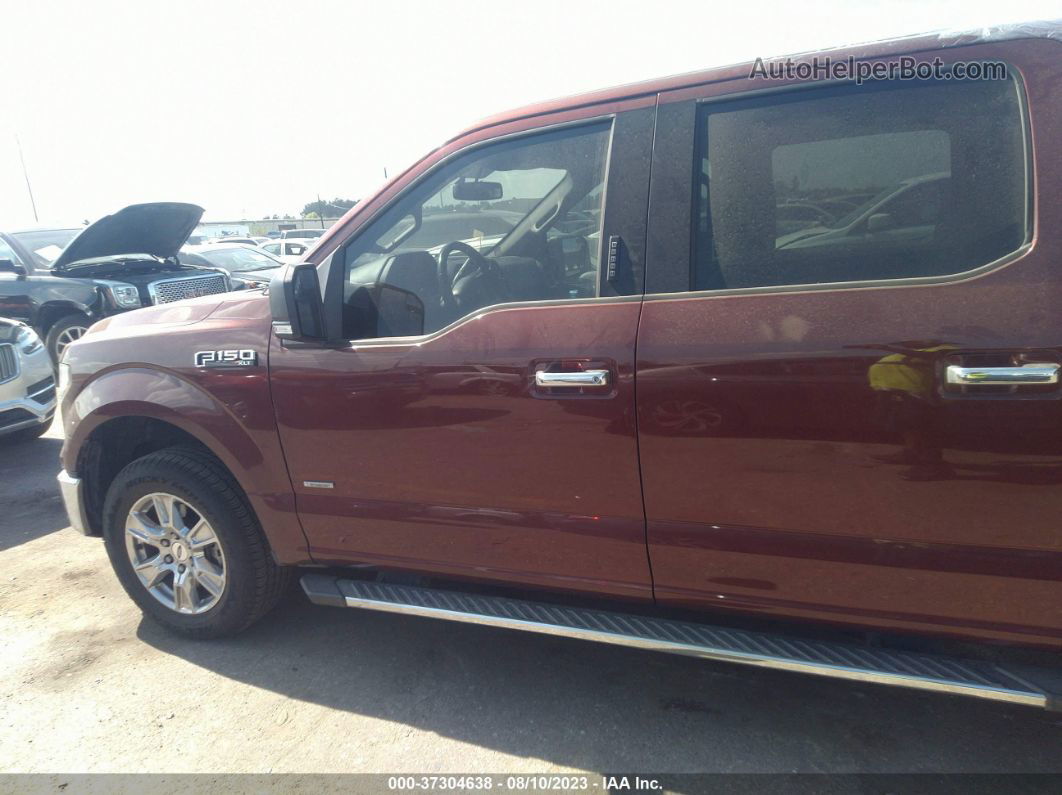 2017 Ford F-150 Xlt Maroon vin: 1FTEW1CP6HKE11910