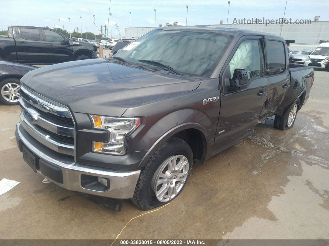 2017 Ford F-150 Lariat Gray vin: 1FTEW1CP7HKC60057