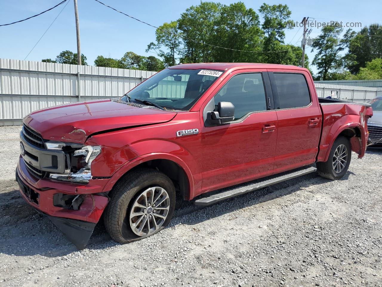 2018 Ford F150 Supercrew Red vin: 1FTEW1CP7JKD56678