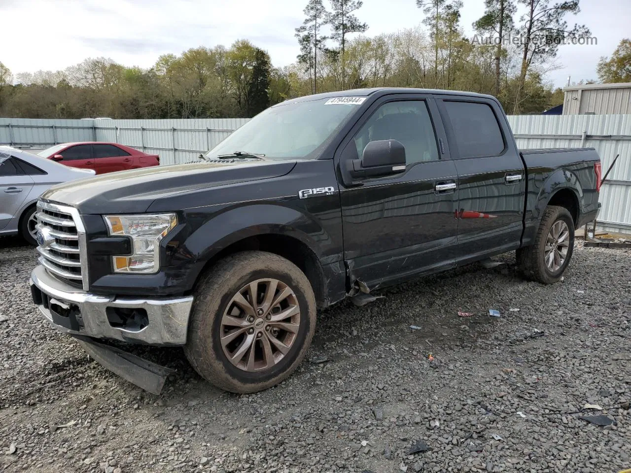 2017 Ford F150 Supercrew Black vin: 1FTEW1CP8HFA56604