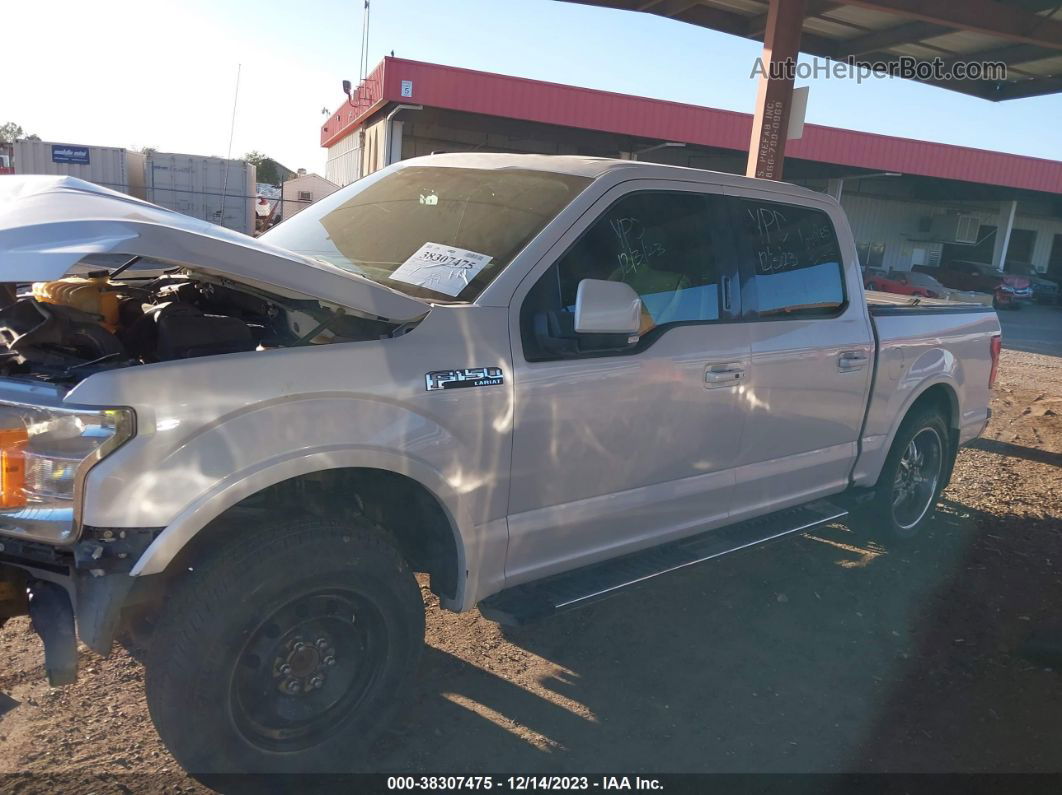 2018 Ford F-150 Lariat White vin: 1FTEW1CP8JKD57421