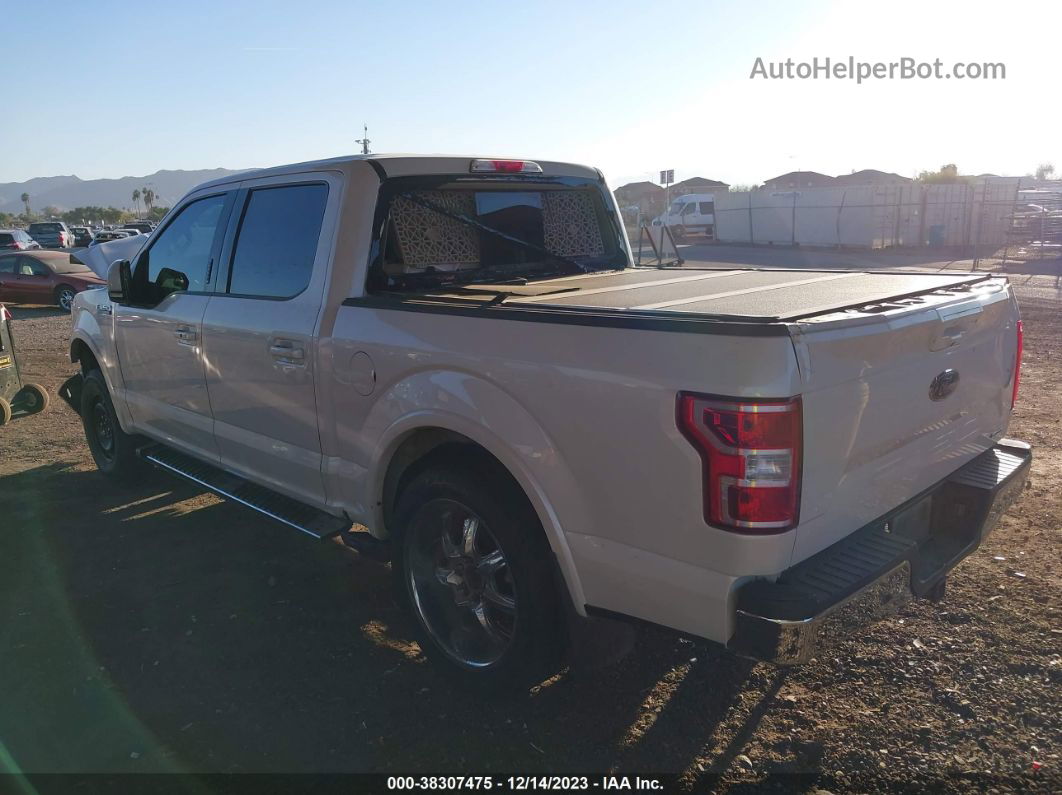 2018 Ford F-150 Lariat White vin: 1FTEW1CP8JKD57421