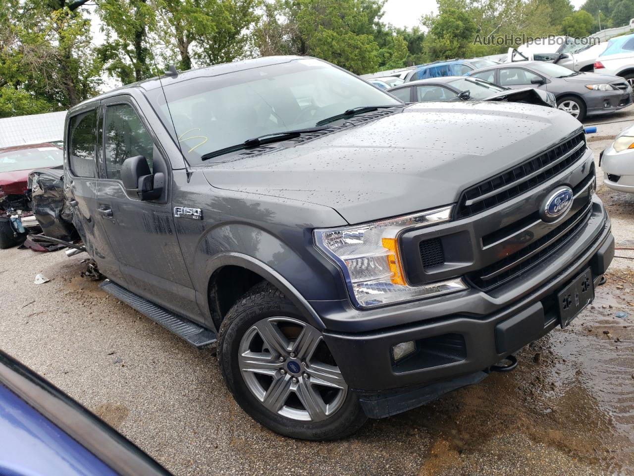 2019 Ford F150 Supercrew Gray vin: 1FTEW1E41KFB02526