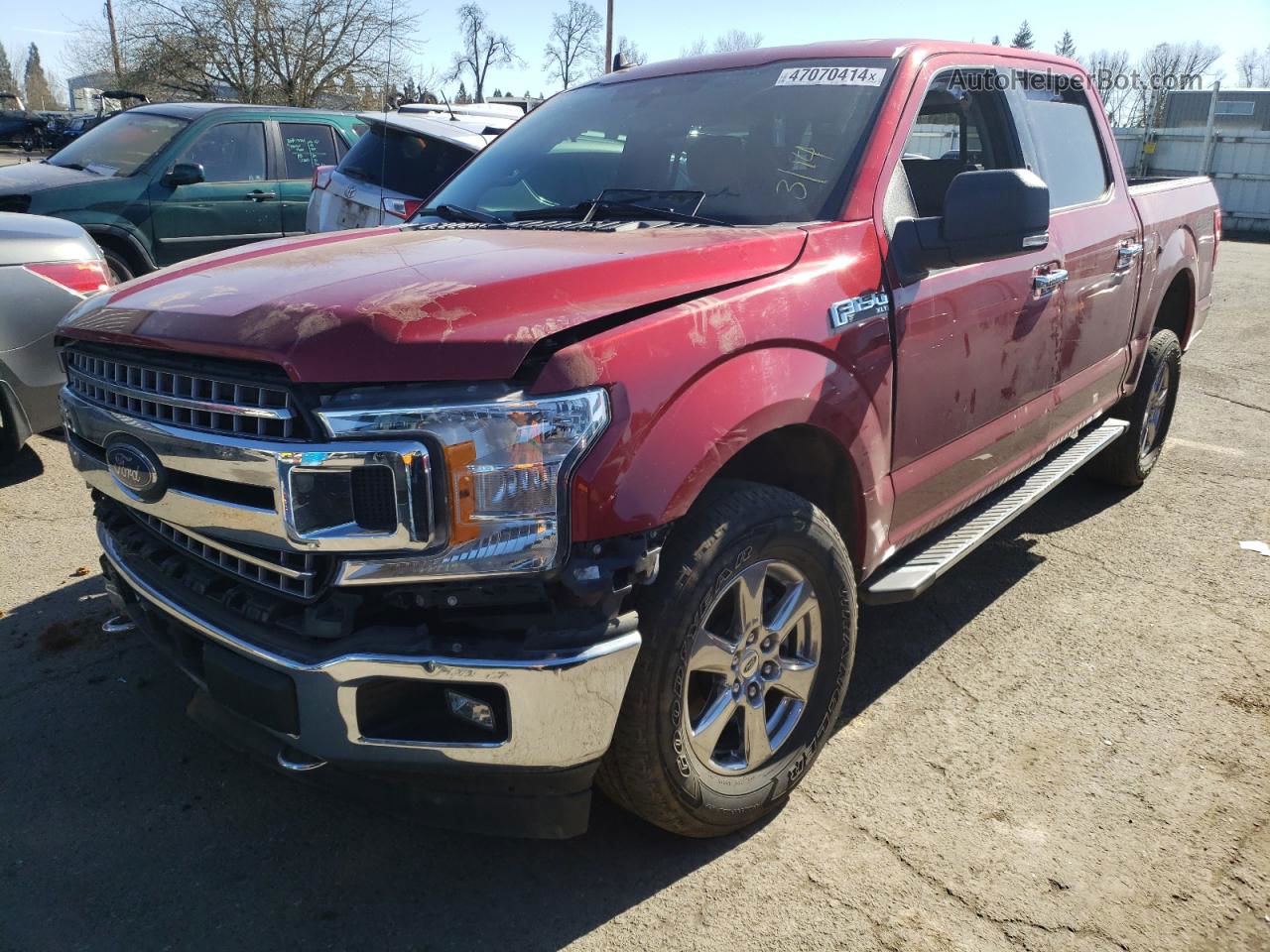 2019 Ford F150 Supercrew Red vin: 1FTEW1E41KKD98087