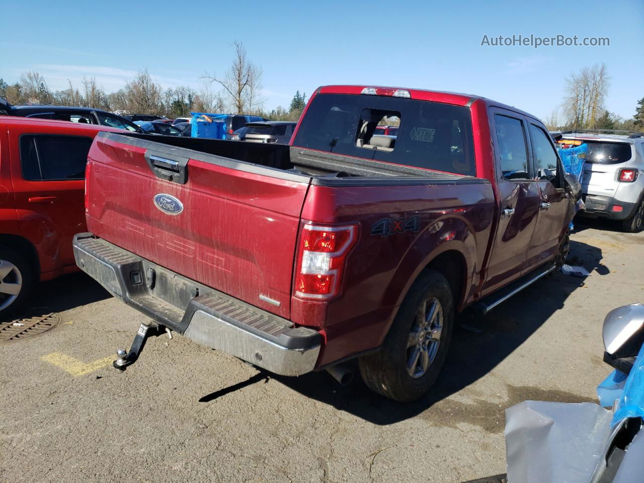 2019 Ford F150 Supercrew Red vin: 1FTEW1E41KKD98087