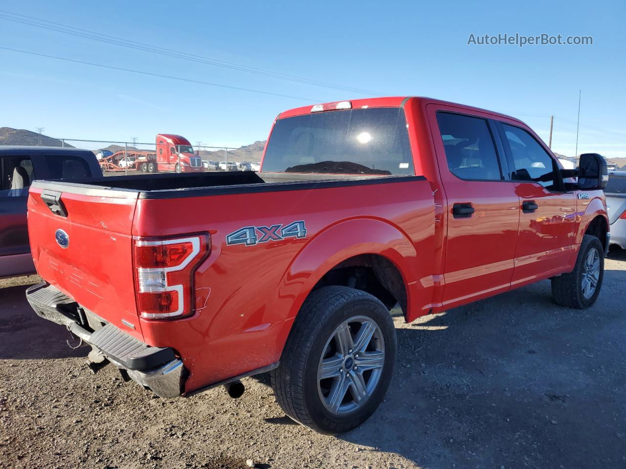 2019 Ford F150 Supercrew Red vin: 1FTEW1E41KKE83589