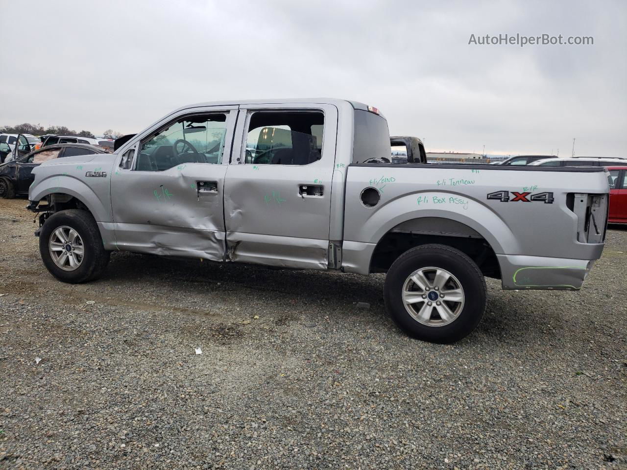 2020 Ford F150 Supercrew Silver vin: 1FTEW1E41LKE08411