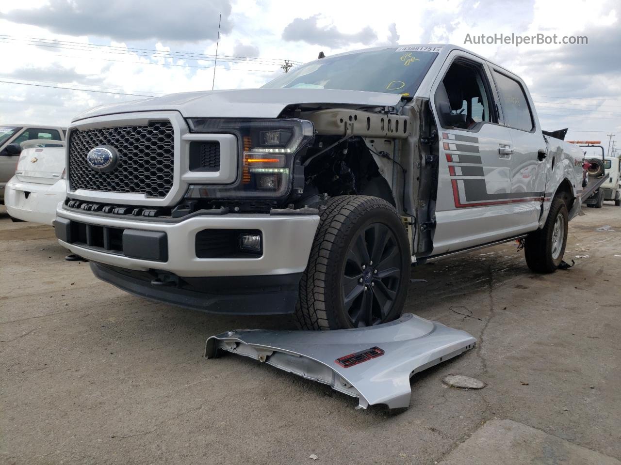 2019 Ford F150 Supercrew Silver vin: 1FTEW1E42KFB43196