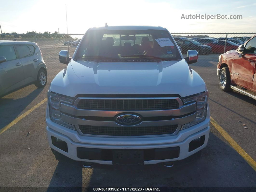 2019 Ford F-150 Platinum White vin: 1FTEW1E43KFA95885