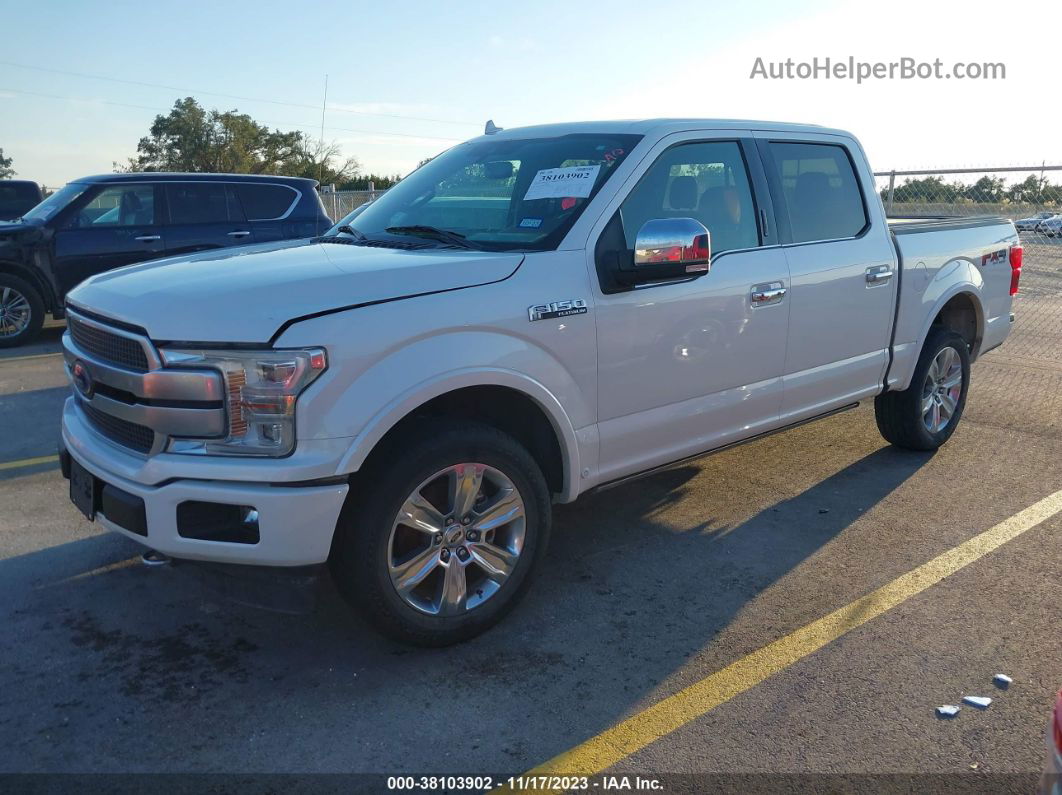 2019 Ford F-150 Platinum White vin: 1FTEW1E43KFA95885