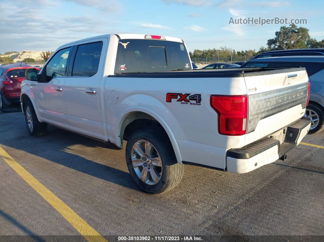 2019 Ford F-150 Platinum White vin: 1FTEW1E43KFA95885