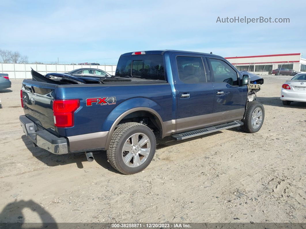 2019 Ford F-150 Lariat Синий vin: 1FTEW1E43KFB77292