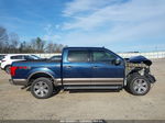 2019 Ford F-150 Lariat Синий vin: 1FTEW1E43KFB77292