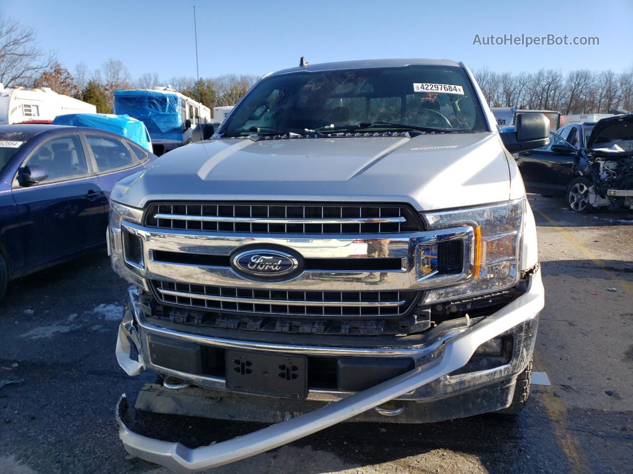 2019 Ford F150 Supercrew Silver vin: 1FTEW1E43KKD81873