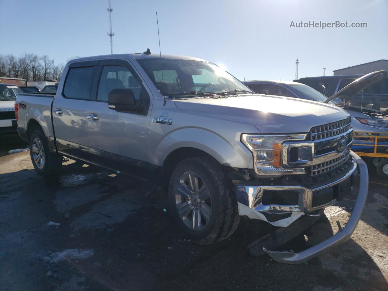 2019 Ford F150 Supercrew Silver vin: 1FTEW1E43KKD81873