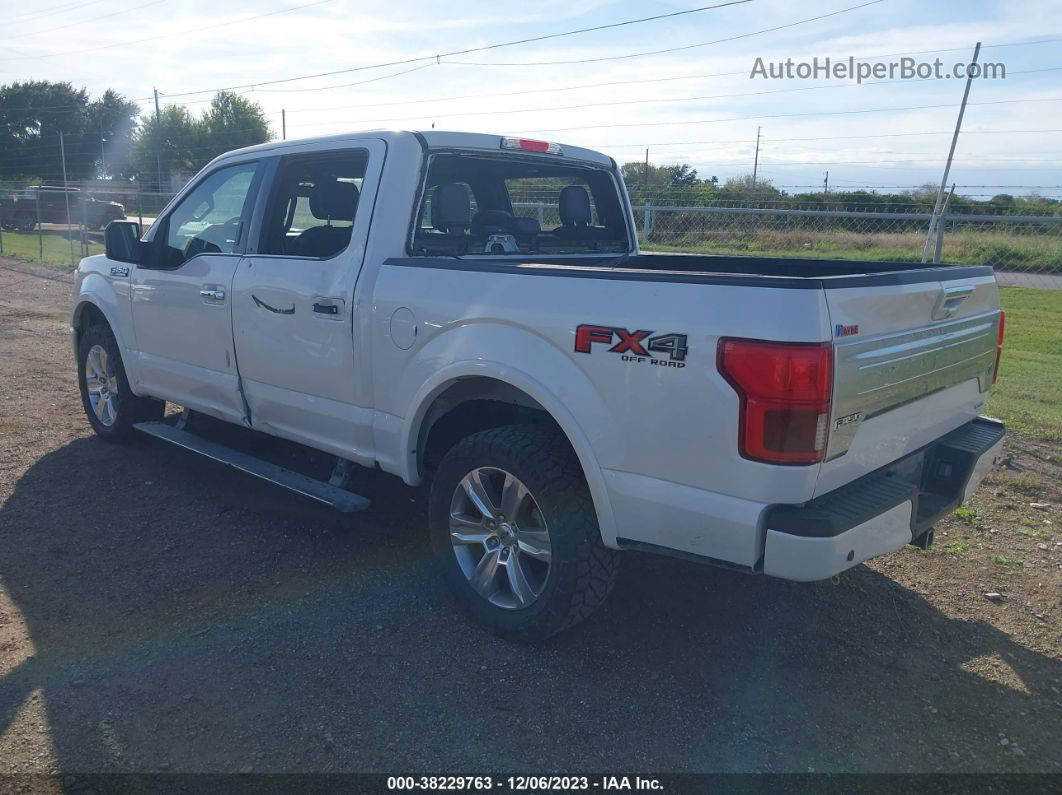 2019 Ford F-150 Platinum White vin: 1FTEW1E44KFA15414