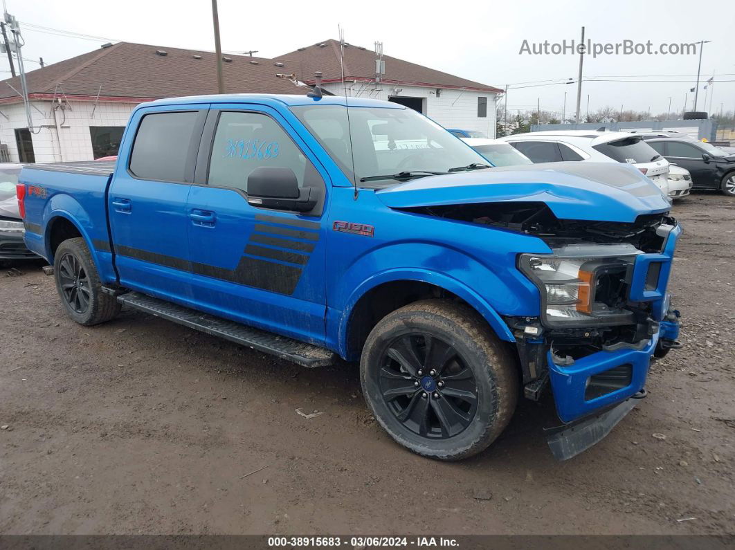 2019 Ford F-150 Xlt Blue vin: 1FTEW1E45KFB32094