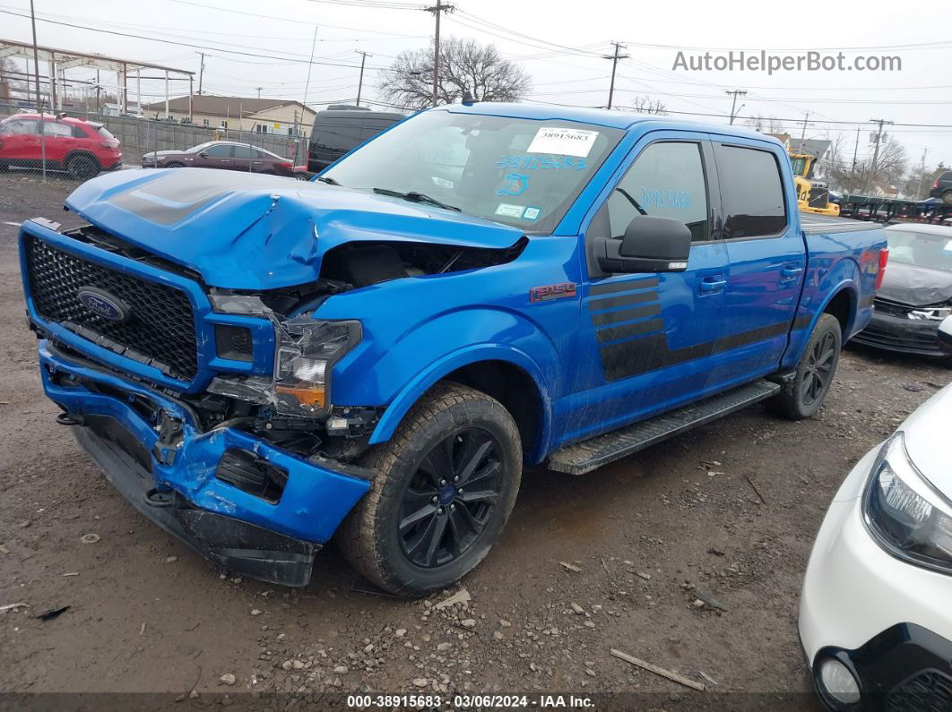 2019 Ford F-150 Xlt Blue vin: 1FTEW1E45KFB32094