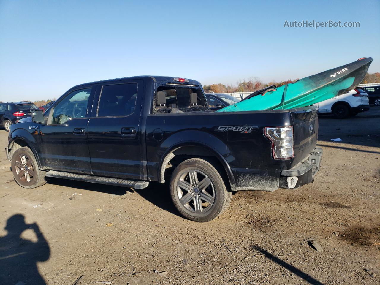 2019 Ford F150 Supercrew Black vin: 1FTEW1E45KFC20613