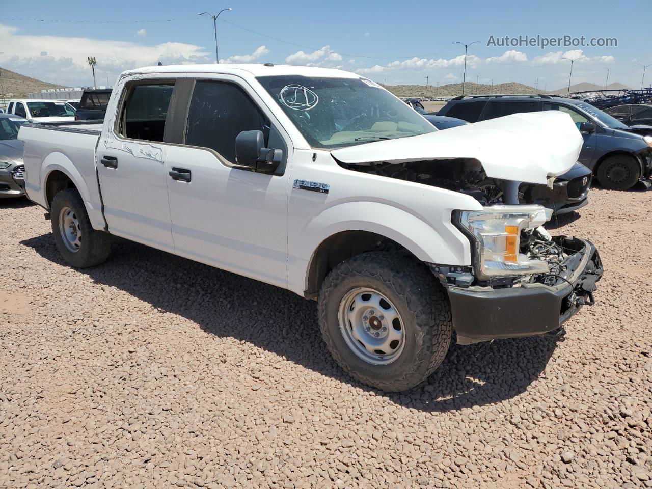 2019 Ford F150 Supercrew White vin: 1FTEW1E46KFA22283