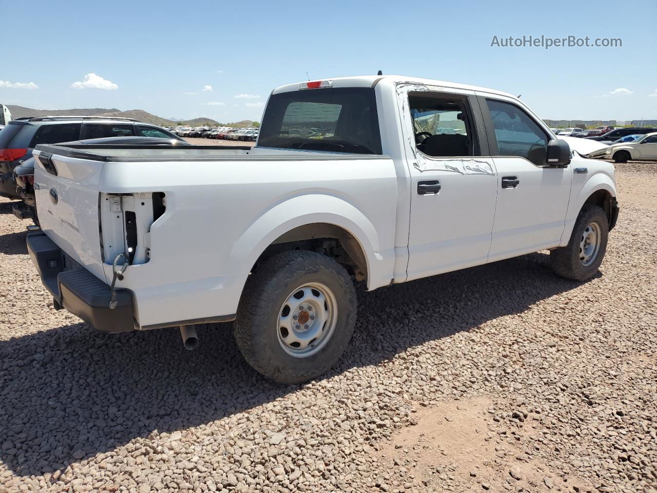 2019 Ford F150 Supercrew White vin: 1FTEW1E46KFA22283