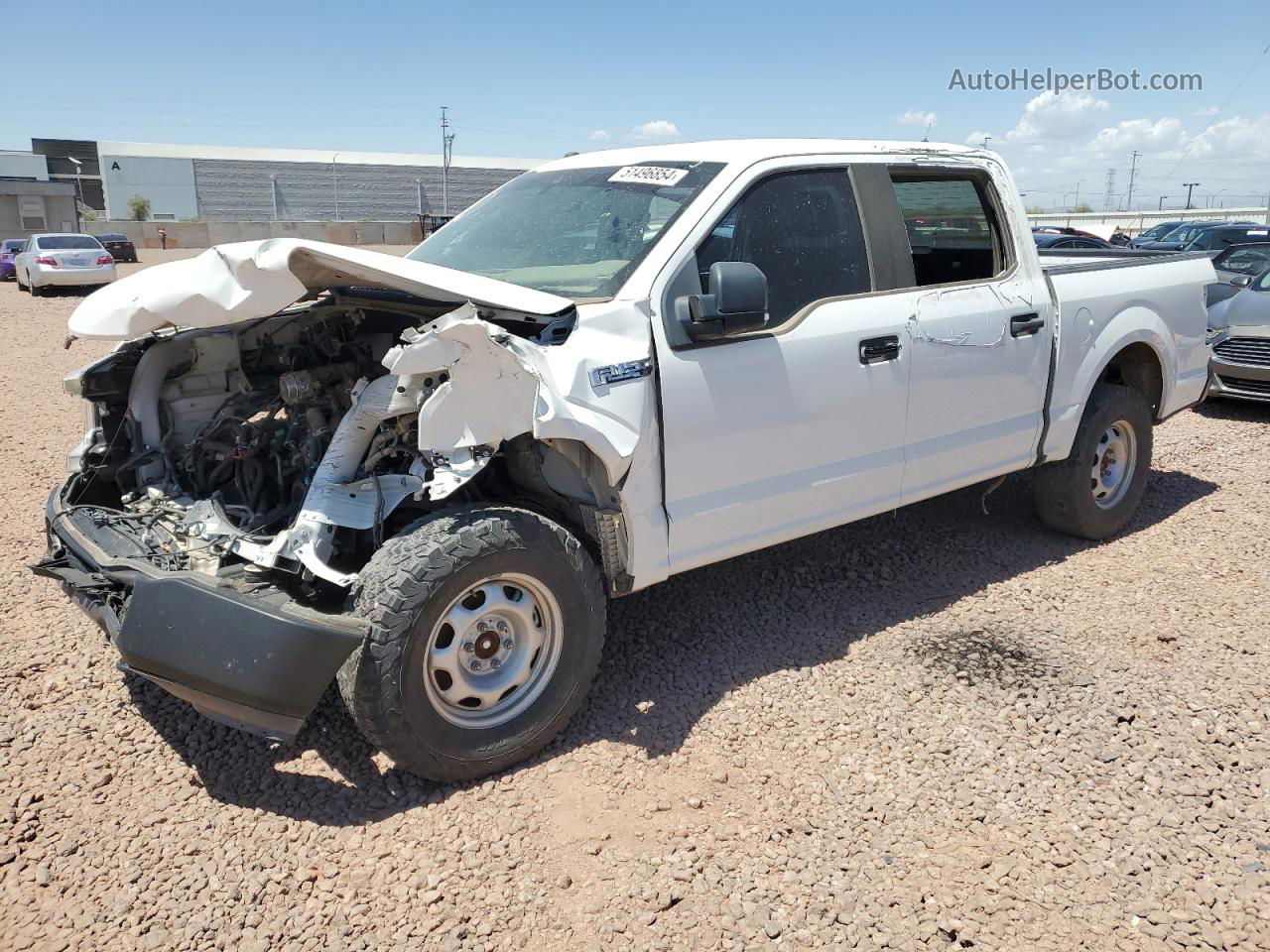 2019 Ford F150 Supercrew White vin: 1FTEW1E46KFA22283