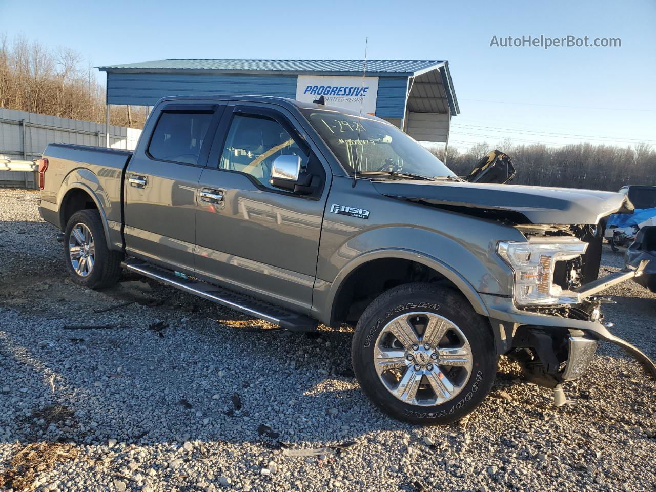 2019 Ford F150 Supercrew Gray vin: 1FTEW1E46KKE11593