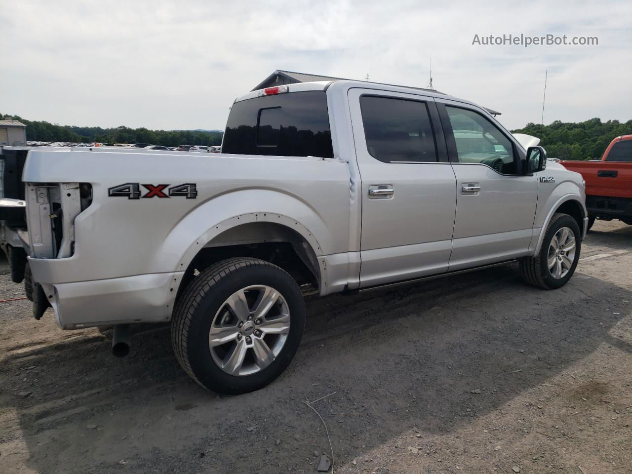 2019 Ford F150 Supercrew Silver vin: 1FTEW1E47KFB84892