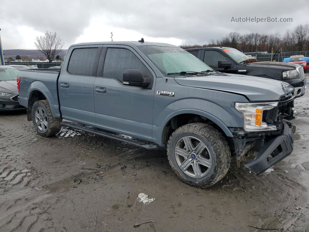 2019 Ford F150 Supercrew Gray vin: 1FTEW1E47KFB93933