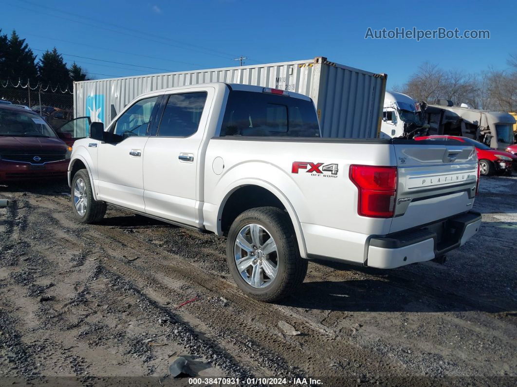 2019 Ford F-150 Platinum White vin: 1FTEW1E47KFD26786