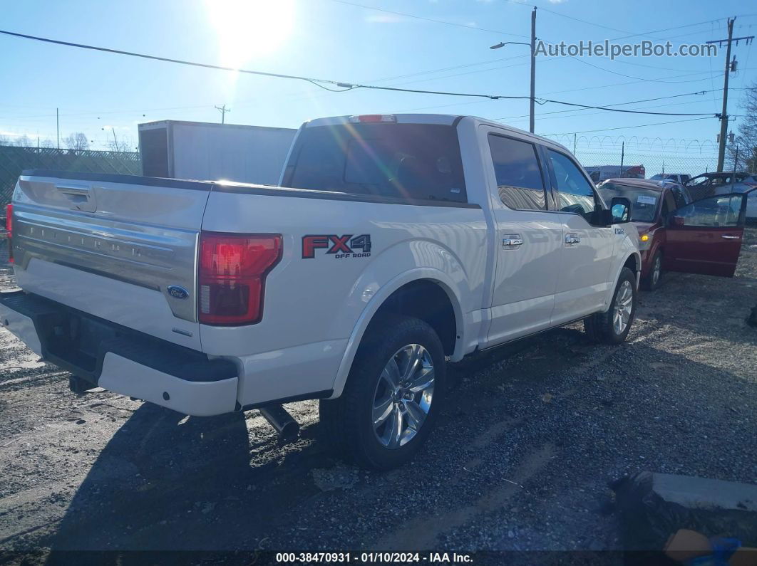 2019 Ford F-150 Platinum White vin: 1FTEW1E47KFD26786