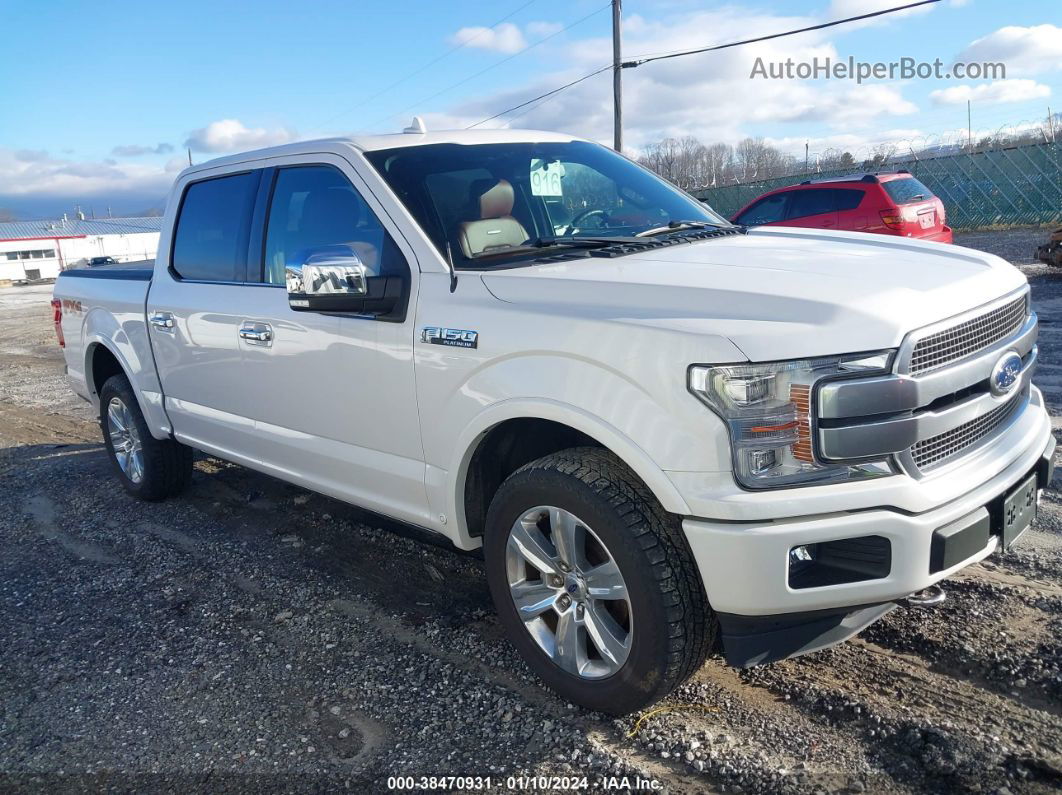 2019 Ford F-150 Platinum White vin: 1FTEW1E47KFD26786