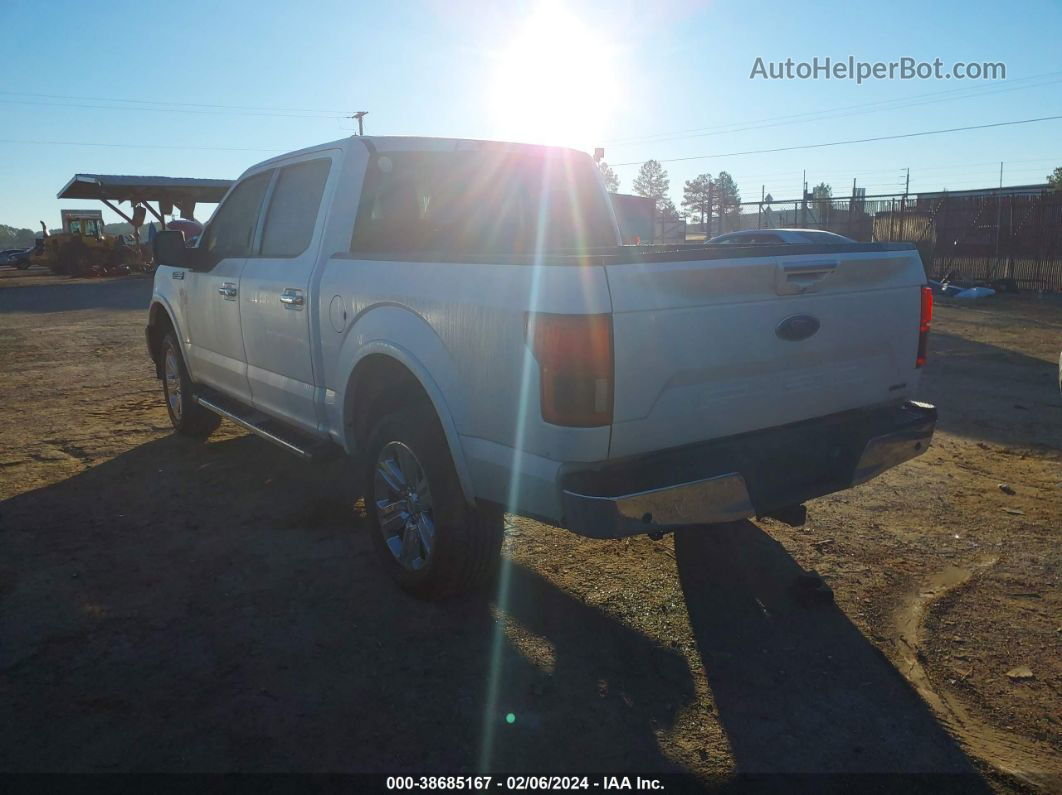 2019 Ford F-150 Lariat White vin: 1FTEW1E48KKE13653