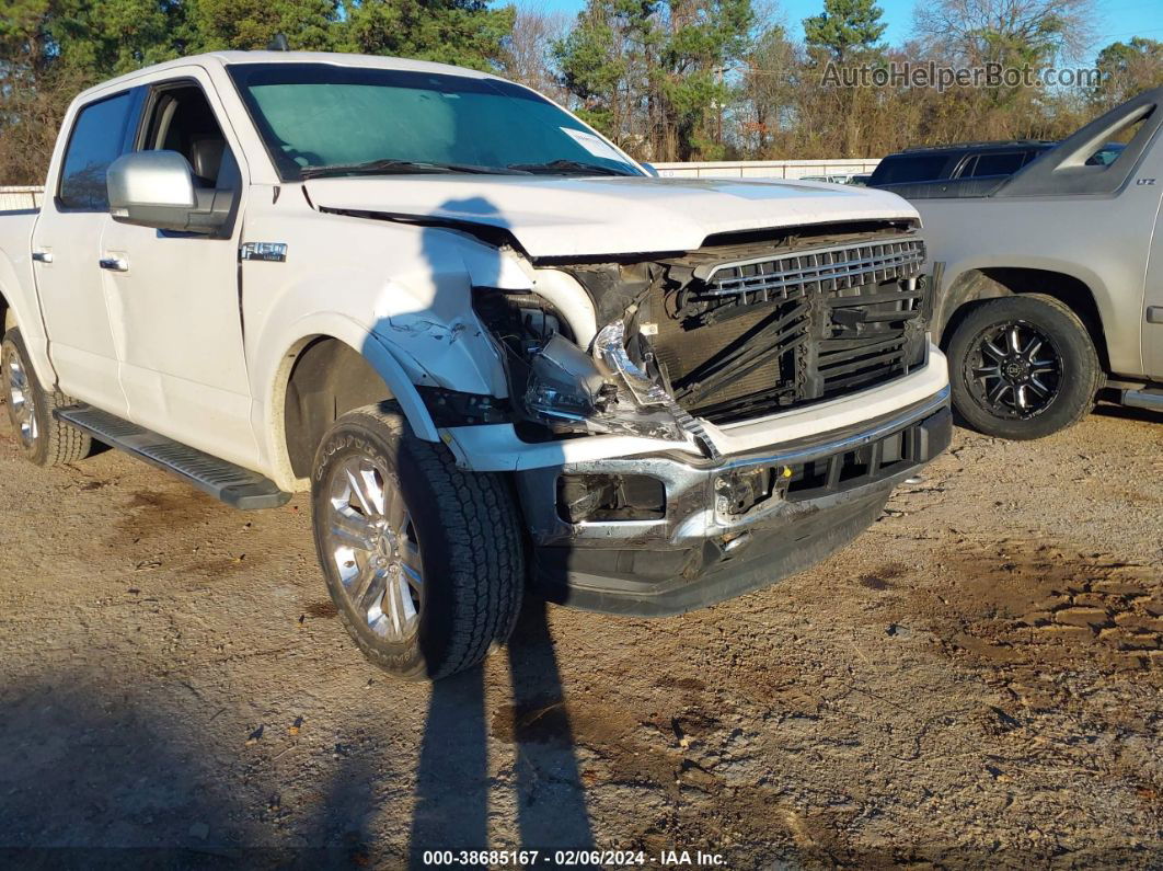 2019 Ford F-150 Lariat White vin: 1FTEW1E48KKE13653